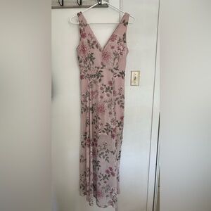 Floral blush pink dress